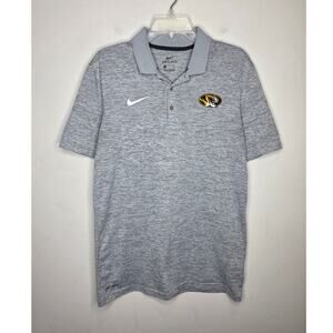 Nike University Missouri Mizzou Tigers grey short sleeve polo shirt - small